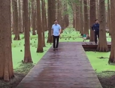 湖北仙桃水上浮桥